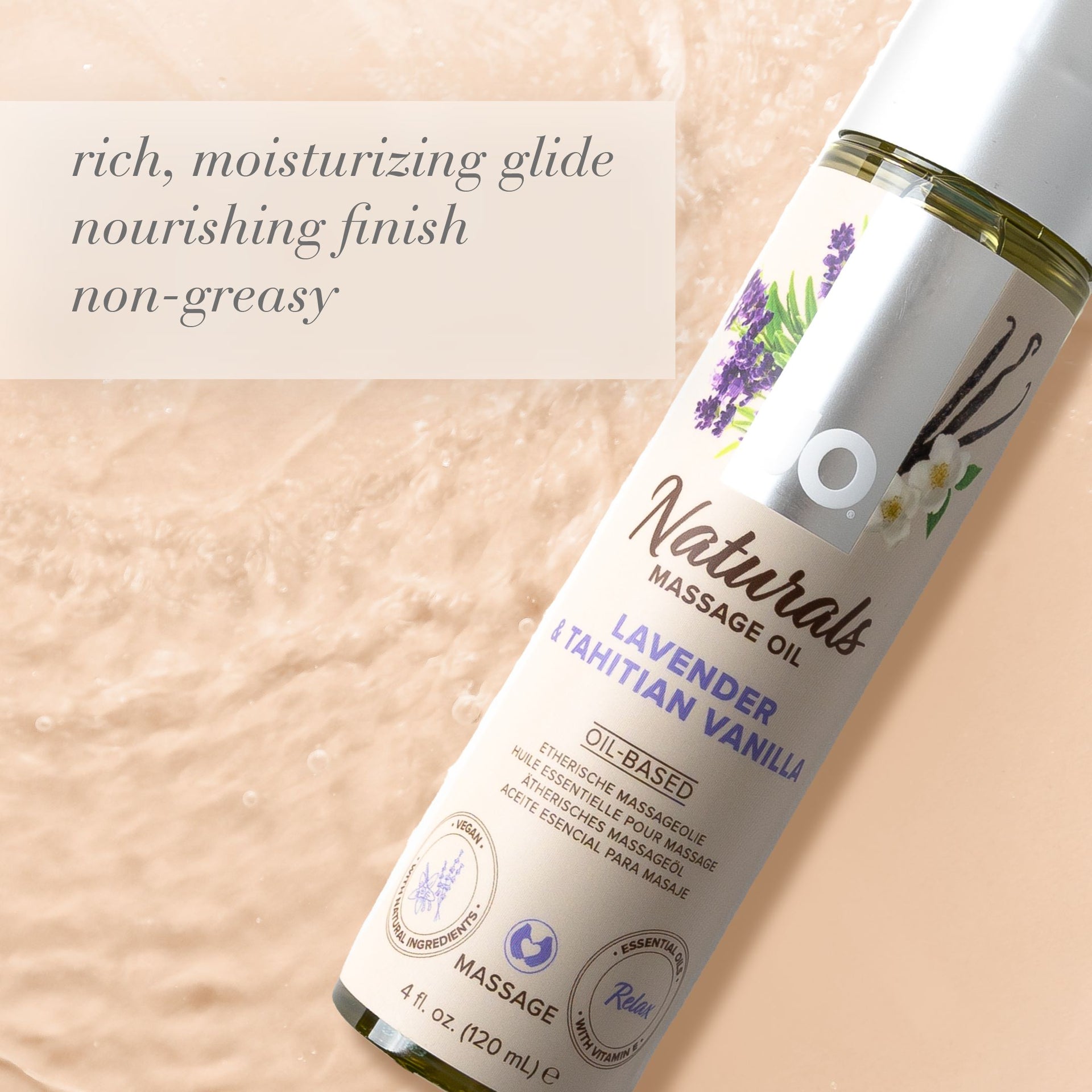 Naturals Massage JO & Oil – Vanilla Tahitian Lavender